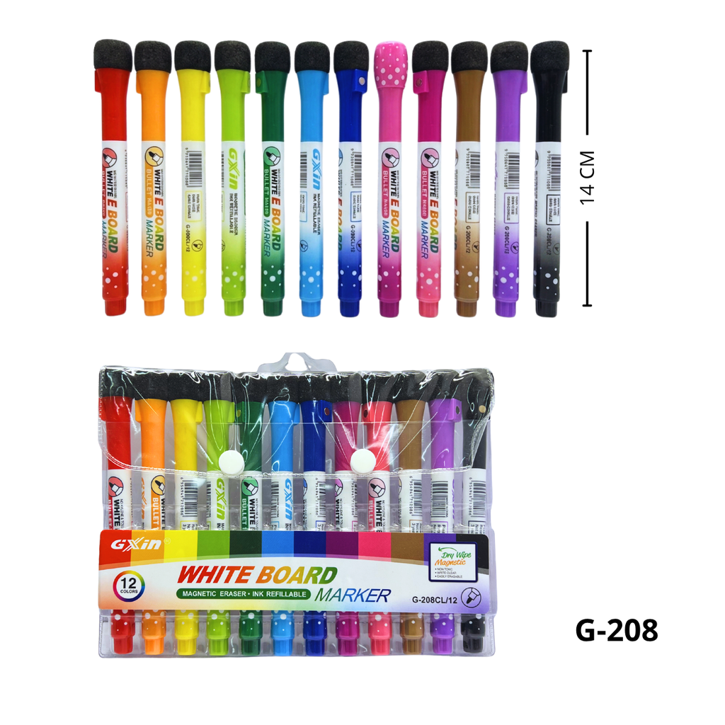 SET MARCADORES BORRABLES X12 G-208