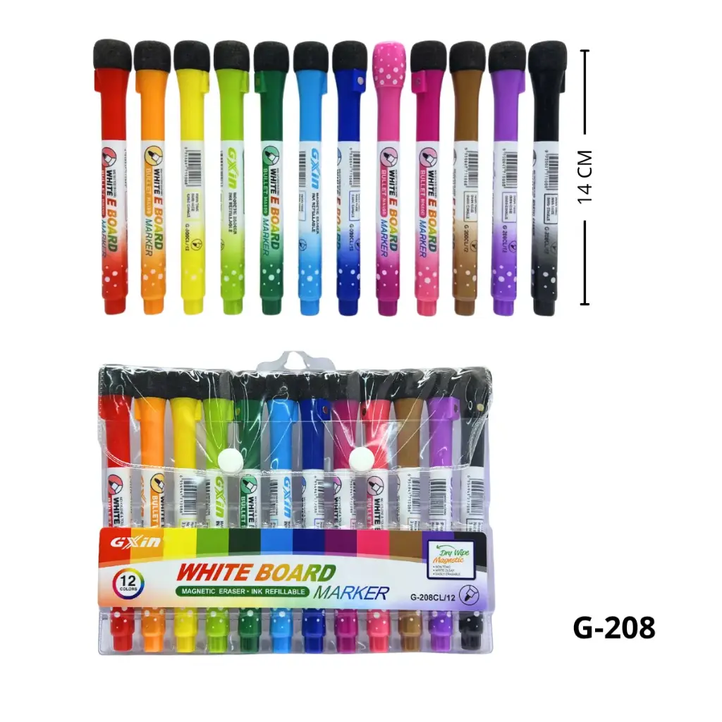 SET MARCADORES BORRABLES X12 G-208
