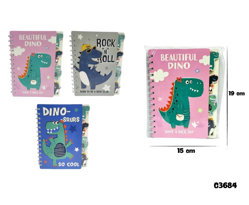 AGENDA DINOSAURIO SURTIDA C3684