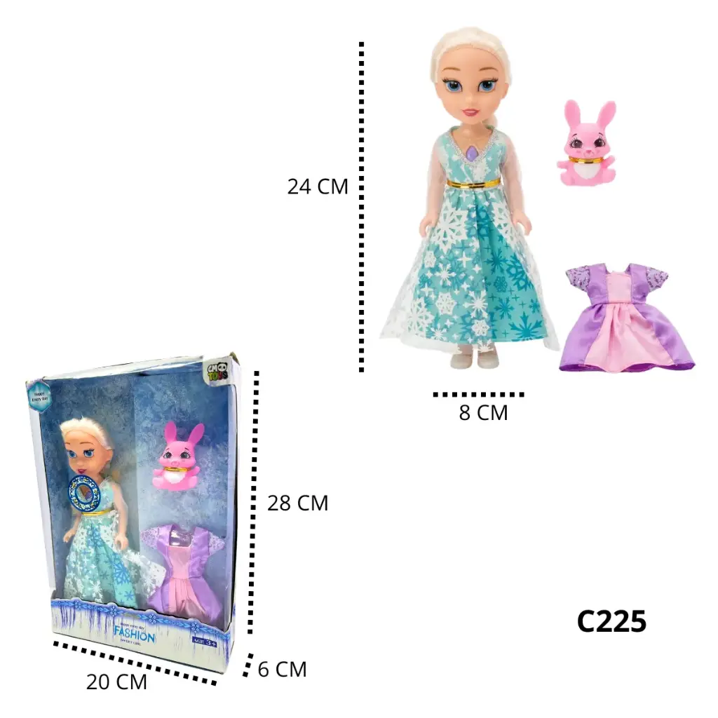 MUNECA HIELO VESTIDOS C225