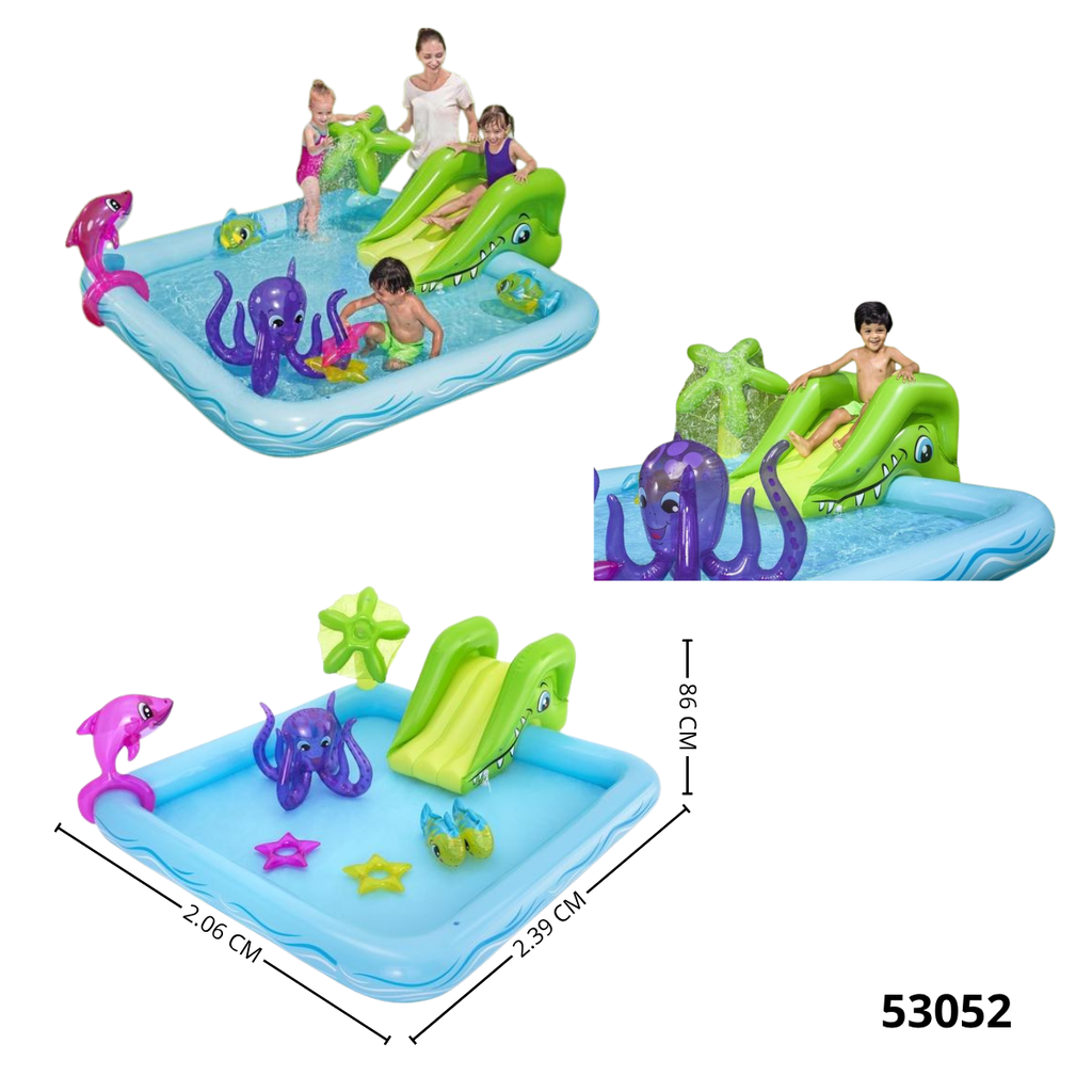 BESTWAY 710 X 69 X 342.39M X 2.06M X 86CM FANTASTIC AQUARIUM PLAY CENTER 53052