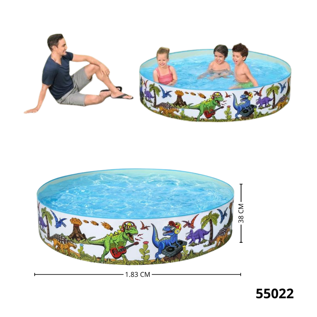 BESTWAY ?6 X H15?1.83M X H38CM DINOSAUR FILLN FUN 55022