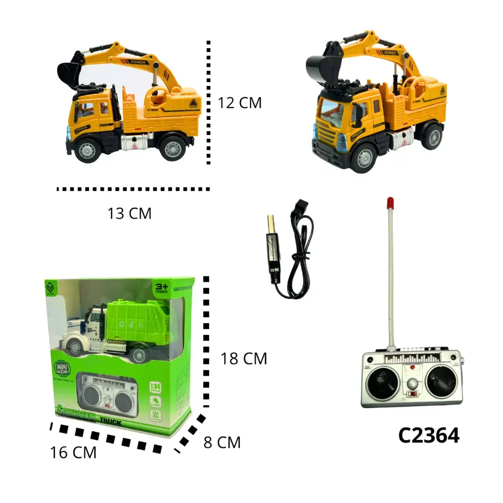 CAMIONES DE CONTROL REMOTO CINCO MODELOS C2364