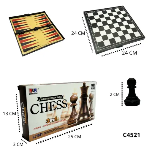 C4521 JUEGO DE AJEDREZ 3EN1 C4521