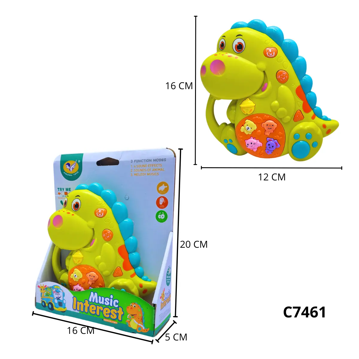 PIANO MUSICAL DINOSAURIO BEBE C7461