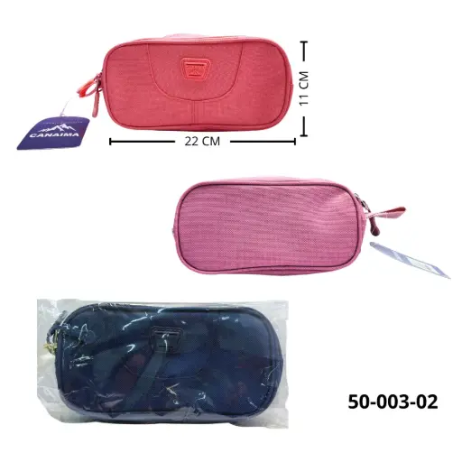 CARTUCHERA COLORES AZUL LILA ROSA NEGRO 50-003-02