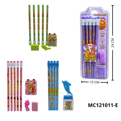 SET LAPIZ CON BORRADOR OSITOS MC121011-E
