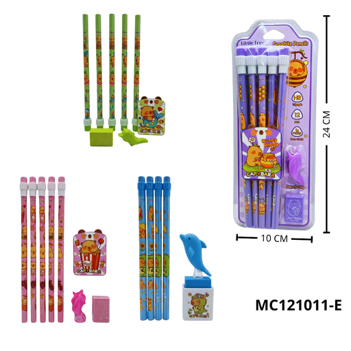 MC121011-E SET LAPIZ CON BORRADOR OSITOS MC121011-E