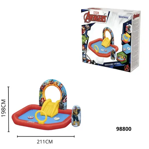 98800 PARQUE ACUATICO AVENGERS BESTWAY 2.11m x 1.98m x 1.25m 98800