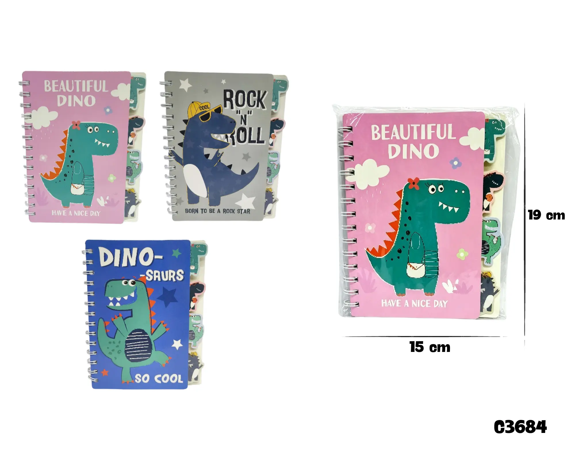 AGENDA DINOSAURIO SURTIDA C3684