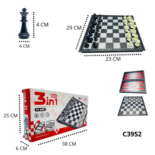 JUEGO DE MESA TRES EN UNO C3952