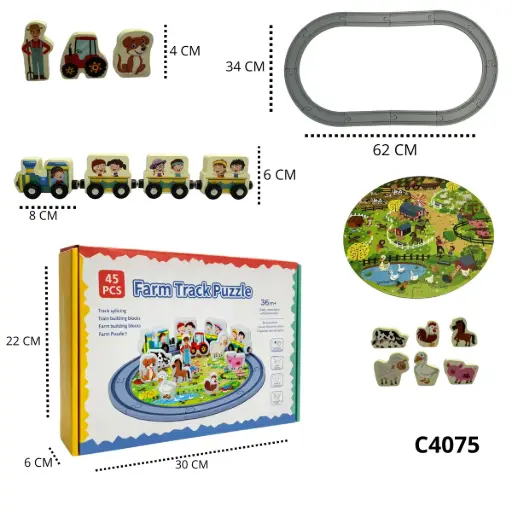 C4075 TREN DE MADERA CON ANIMALES C4075