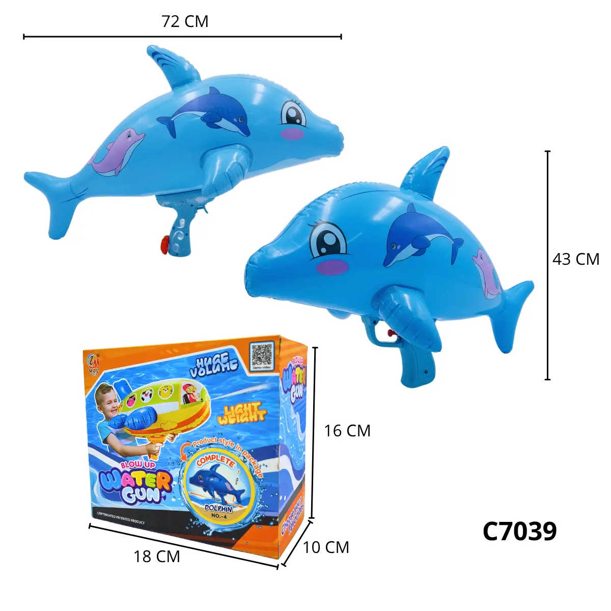 LANZADOR AGUA GLOBO DELFIN /M90-4 C7039