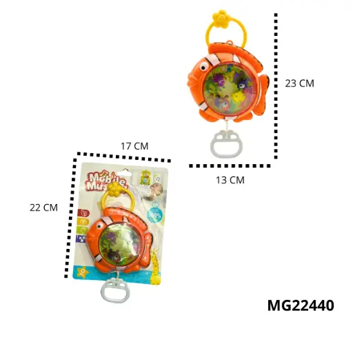 MG22440 SONAJERO CON CUERDA DISEÑO PEZ EN BLISTER MG22440