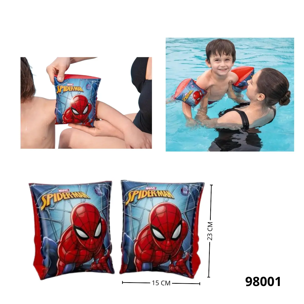 INFLABLE BRAZOS SPIDER MAN 15CM 98001