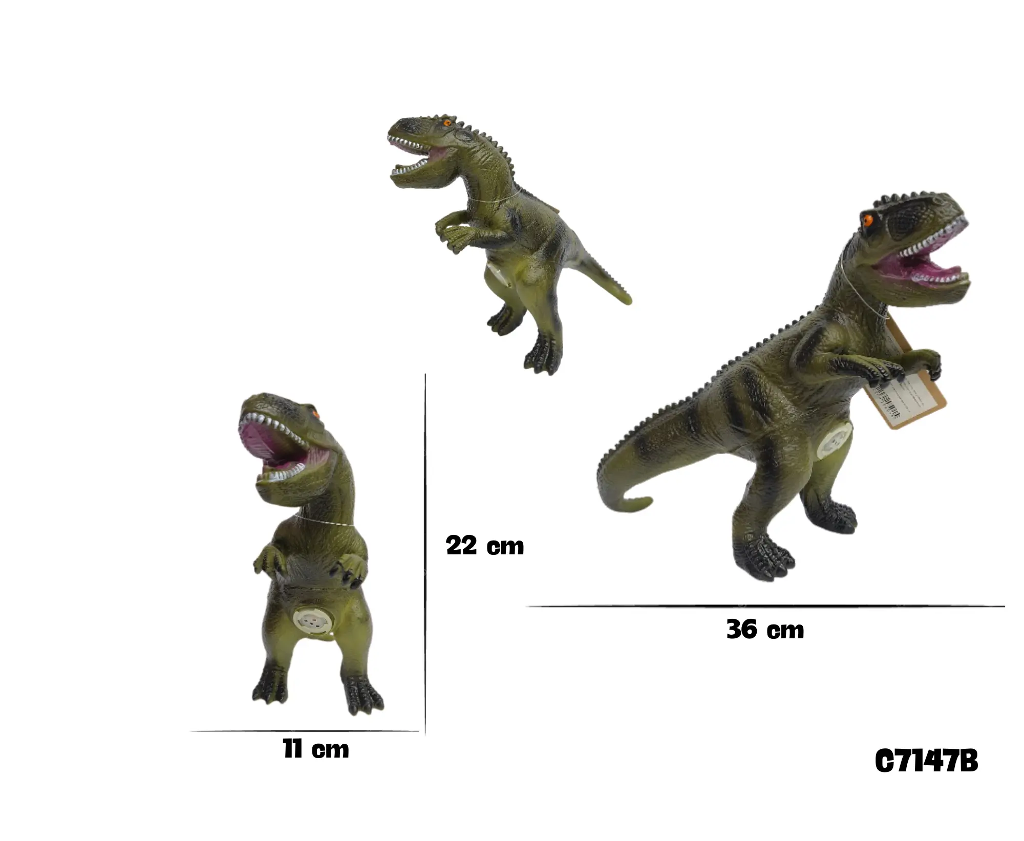 ANIMAL DINOSAURIO REX CON LUZ C7147B