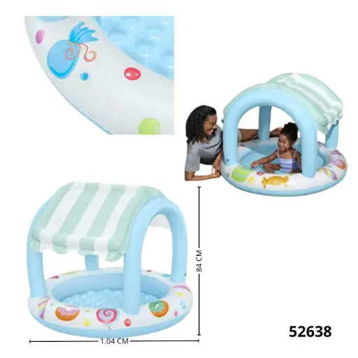 52638 PISCINA BEBE CON TECHO BESTWAY 1.04mx84cm 52638
