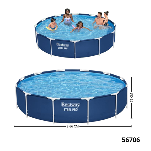 56706 Piscina Estructural Redonda 366 x 76 cm 56706