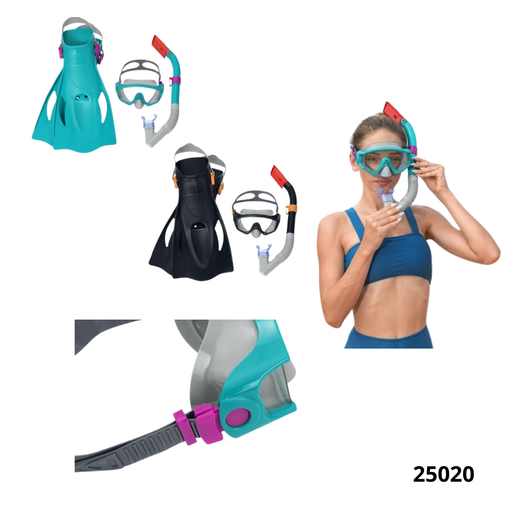 25020 SET SNORKEL-ALETAD ADULTO BESTWAY 25020
