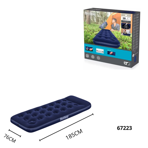 67223 bestway 73 x 30 x 11/1.85m x 76cm x 28cm aeroluxe air mattress jr.twin built-in foot pump 6PCS 67223