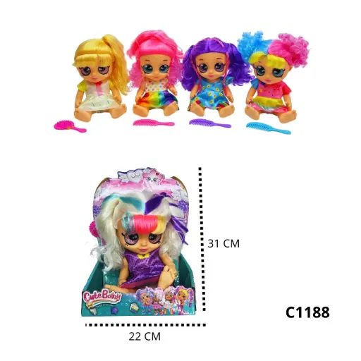 MUNECA CRY BABY OJO DE VIDRIO C1188