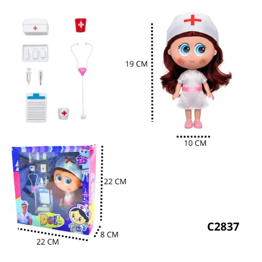 C2837 MUECA DOCTORA CON ACCESORIOS C2837