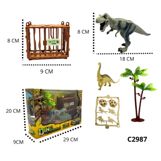 CAJA SET DINOSAURIO C2987