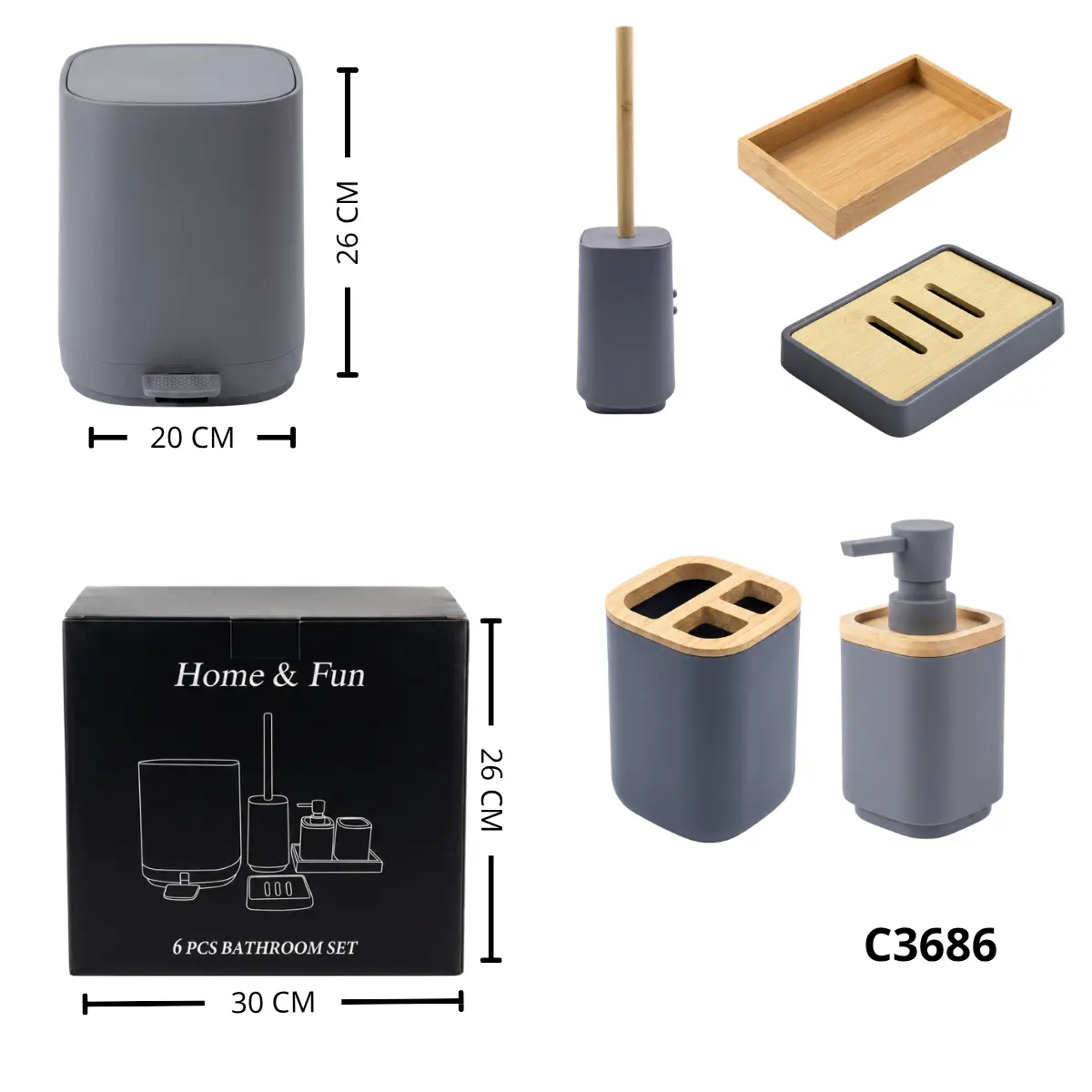 JUEGO ORGANIZADOR DE BAÑO C3686