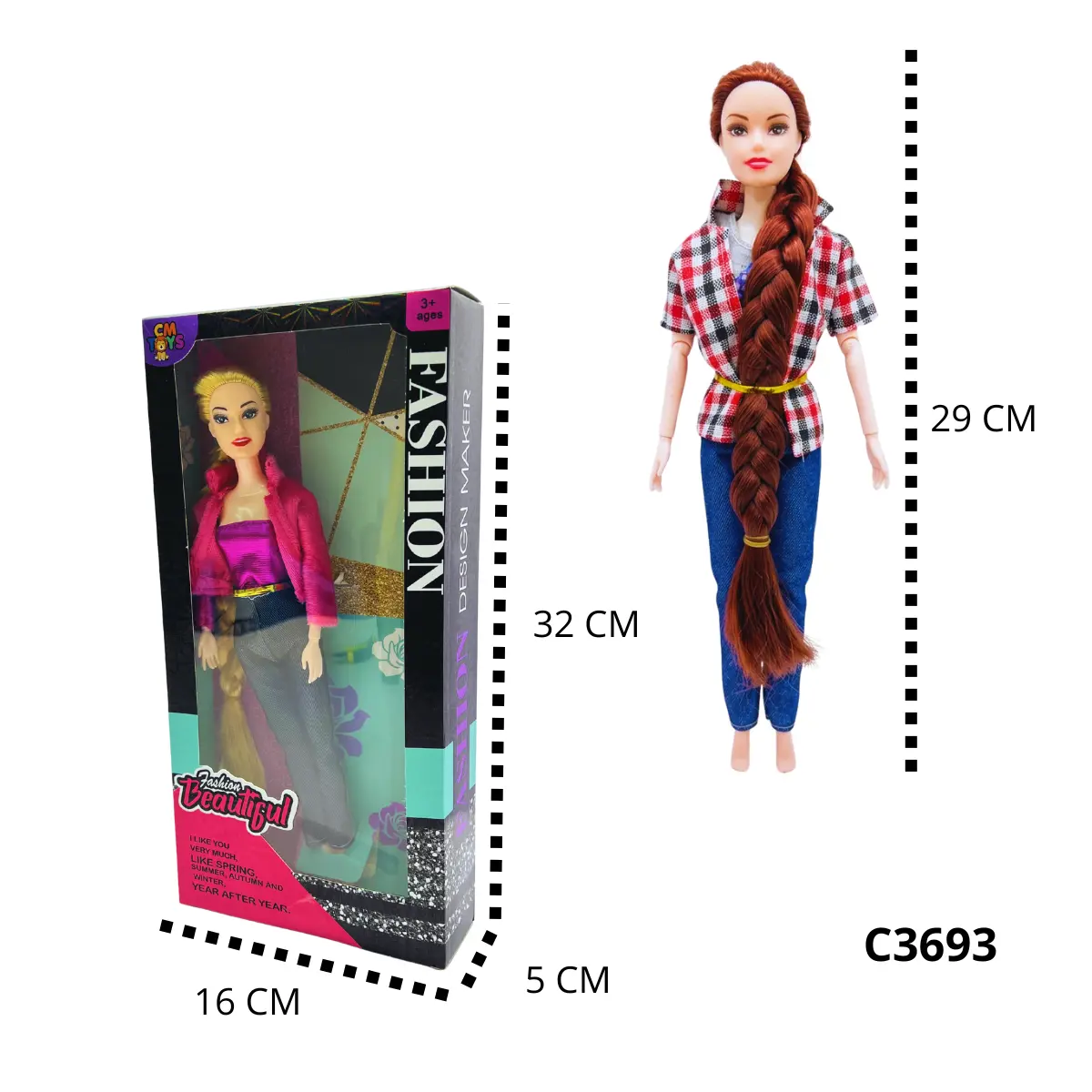 MUNECA SENCILLA CON ACCESORIOS C3693