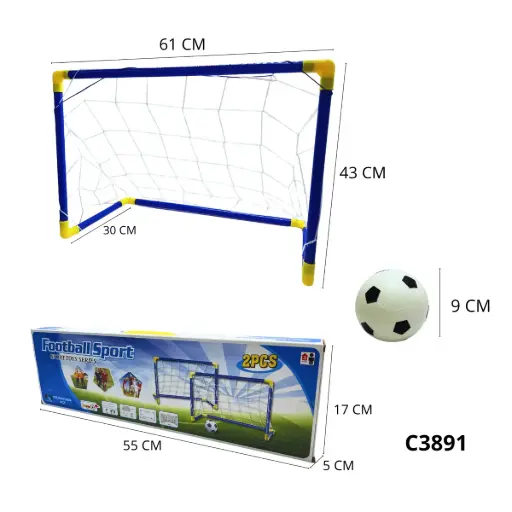 C3891 CANCHAS DE FÚTBOL POR DOS EN CAJA C3891
