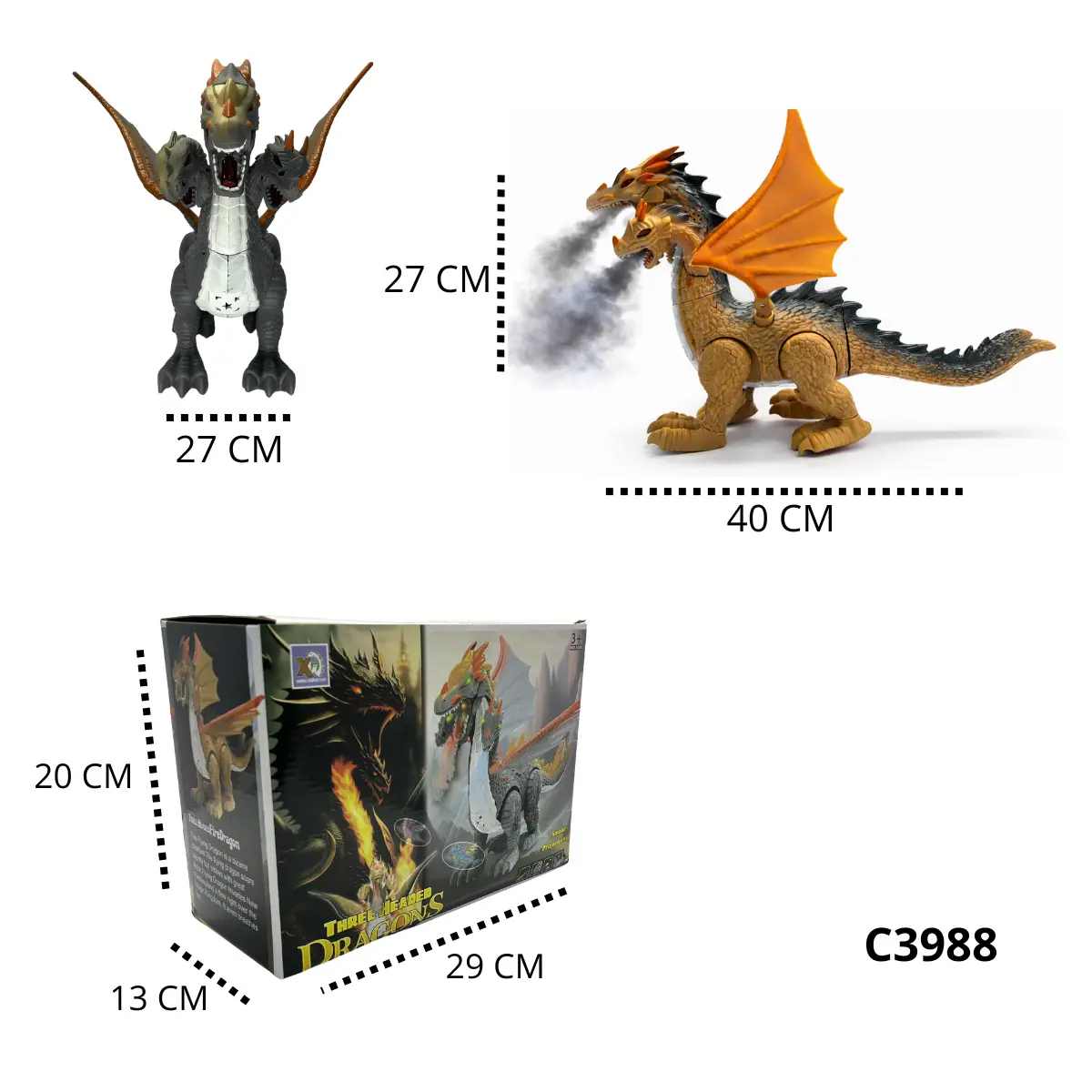 DRAGÓN CAMINA CON LUZ Y SONIDO C3988
