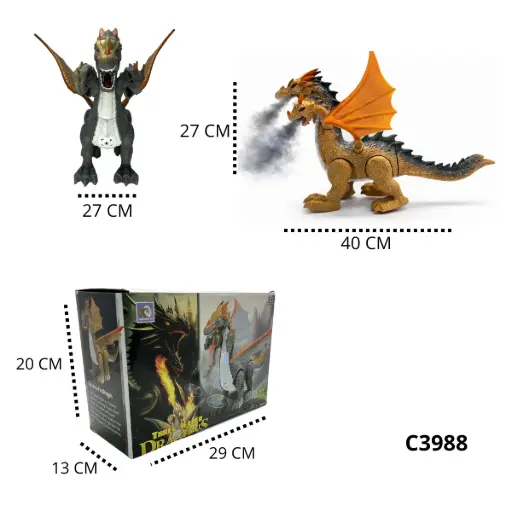DRAGÓN CAMINA CON LUZ Y SONIDO C3988