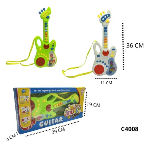 C4008 GUITARRA DIDÁCTICA CON LUZ Y SONIDO PARA NIÑA Y NINO C4008