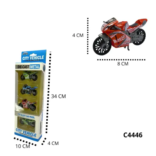JUEGO MOTOS STD X 4 C4446