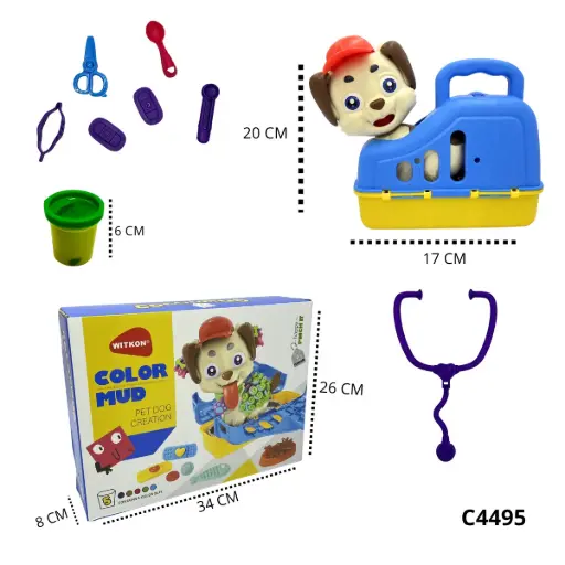 C4495 JUEGO PLASTILINA PERRO C4495